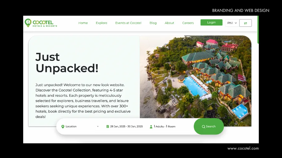 Cocotel — Website design