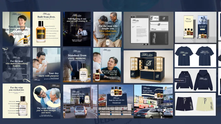 Father and Son — Brand identity and applications